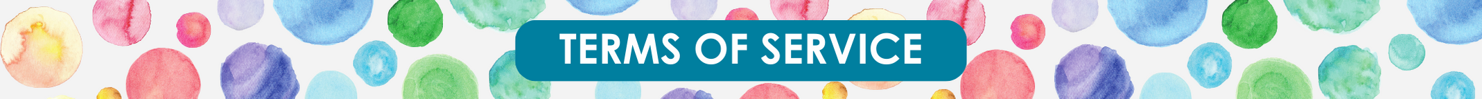 Terms of Serivce text in a box of rainbow bubbles