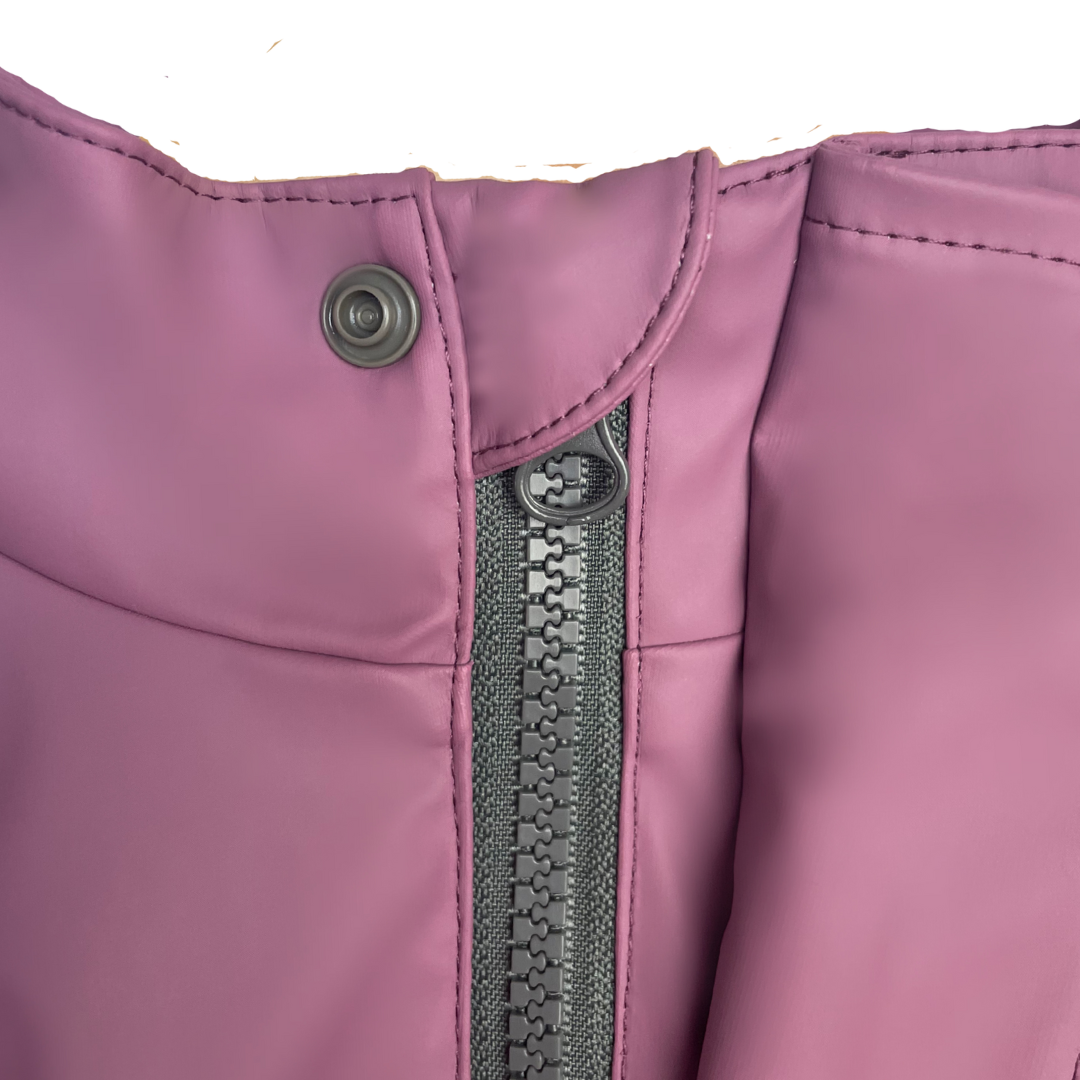 All-Weather Jacket with Mud Guard-Plum