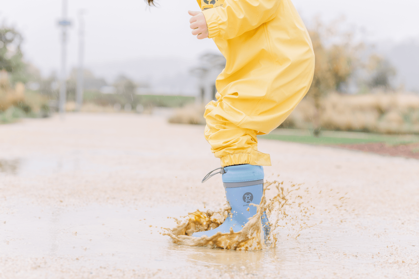 Kid s Gumboots Light Blue Grubbybub
