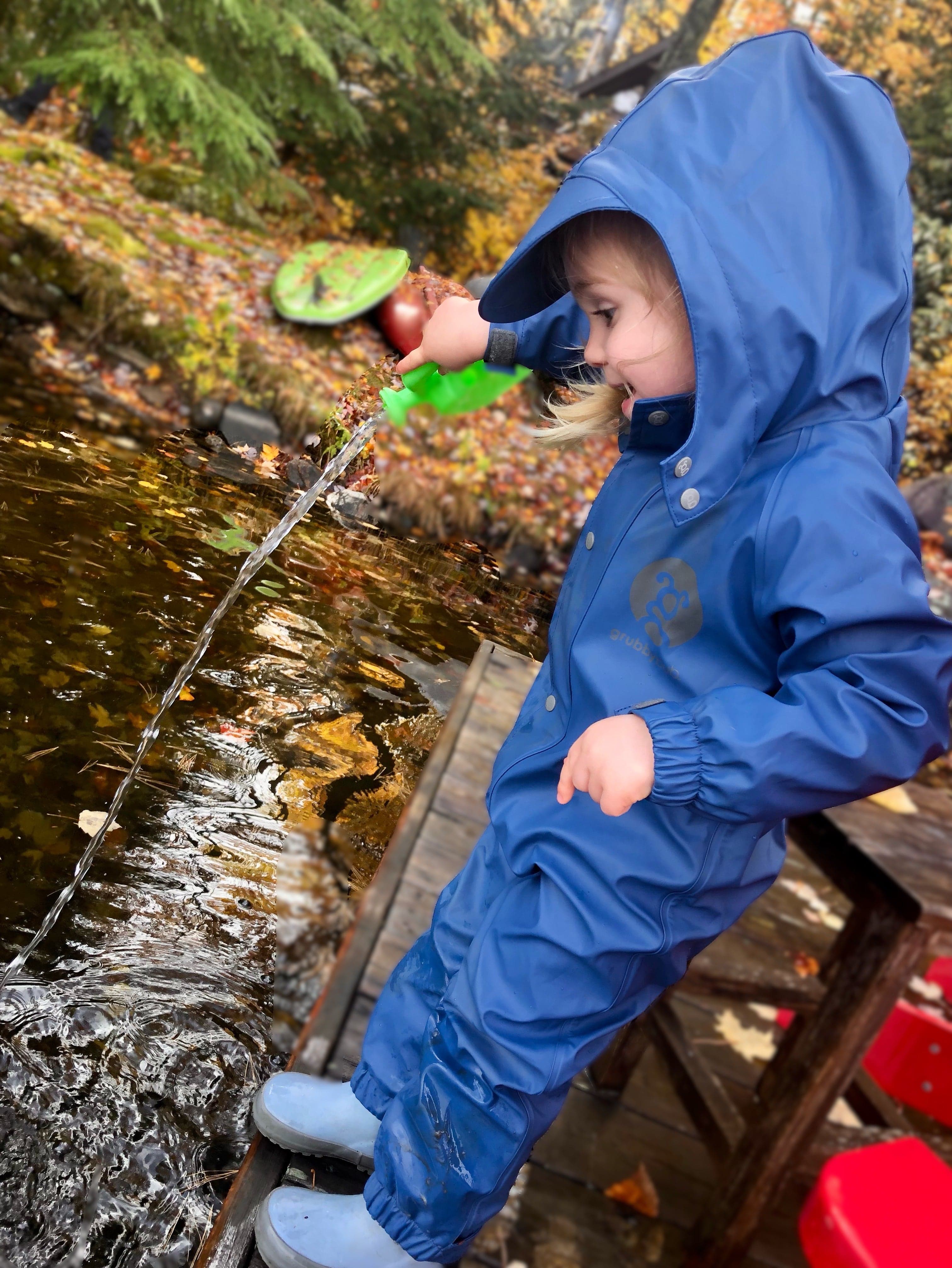 Kid s Puddle Suit Navy Grubbybub